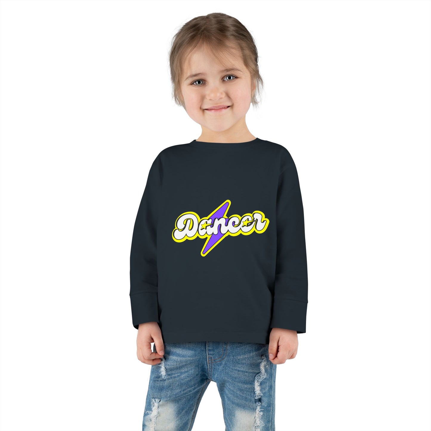 "Dancer" Toddler Dance T-Shirt – Bold Superhero-Inspired Long Sleeve Tee for Kids