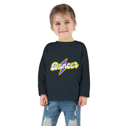 "Dancer" Toddler Dance T-Shirt – Bold Superhero-Inspired Long Sleeve Tee for Kids