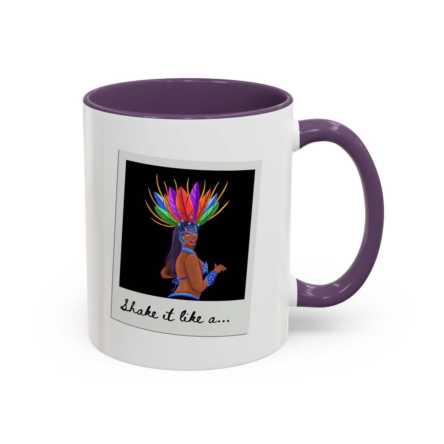"Shake It Like a..." Accent Coffee Mug – Fun Dance Quote Ceramic Mug for Dancers and Music Lovers