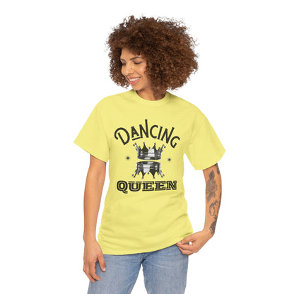 “Dancing Queen" Unisex Heavy Cotton T-Shirt with Crown Graphic – Dance-Inspired Graphic Tee for Adults & Kids