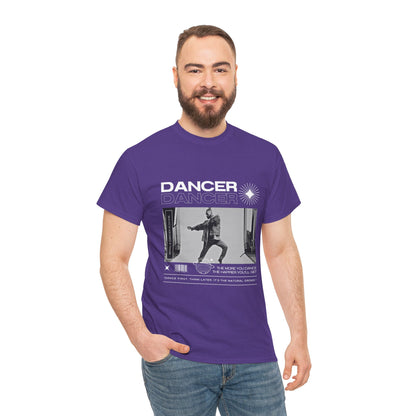 "Dancer "Jazz Pose Unisex Heavy Cotton Tee – Streetwear-Inspired Jazz Dance Graphic T-Shirt for Performers