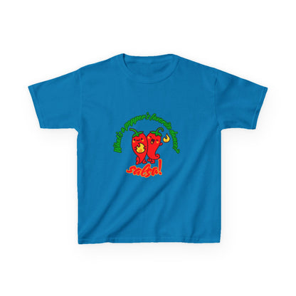 "What’s a Pepper’s Favorite Dance? Salsa!" Youth Short Sleeve Tee – Funny Dance Shirt with Cute Pepper Graphic for Kids