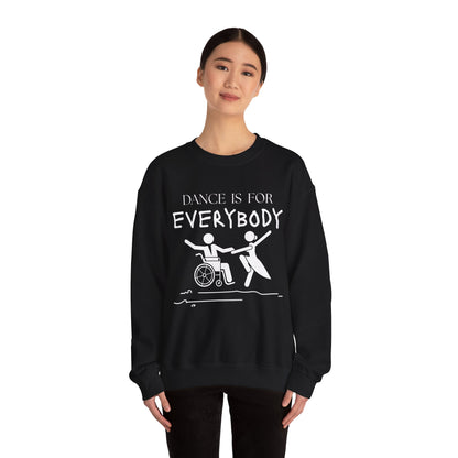 “Dance Is for Everybody” Inclusive Dance Sweatshirt – Unisex Heavy Blend Crewneck with Optional Name or Studio Personalization