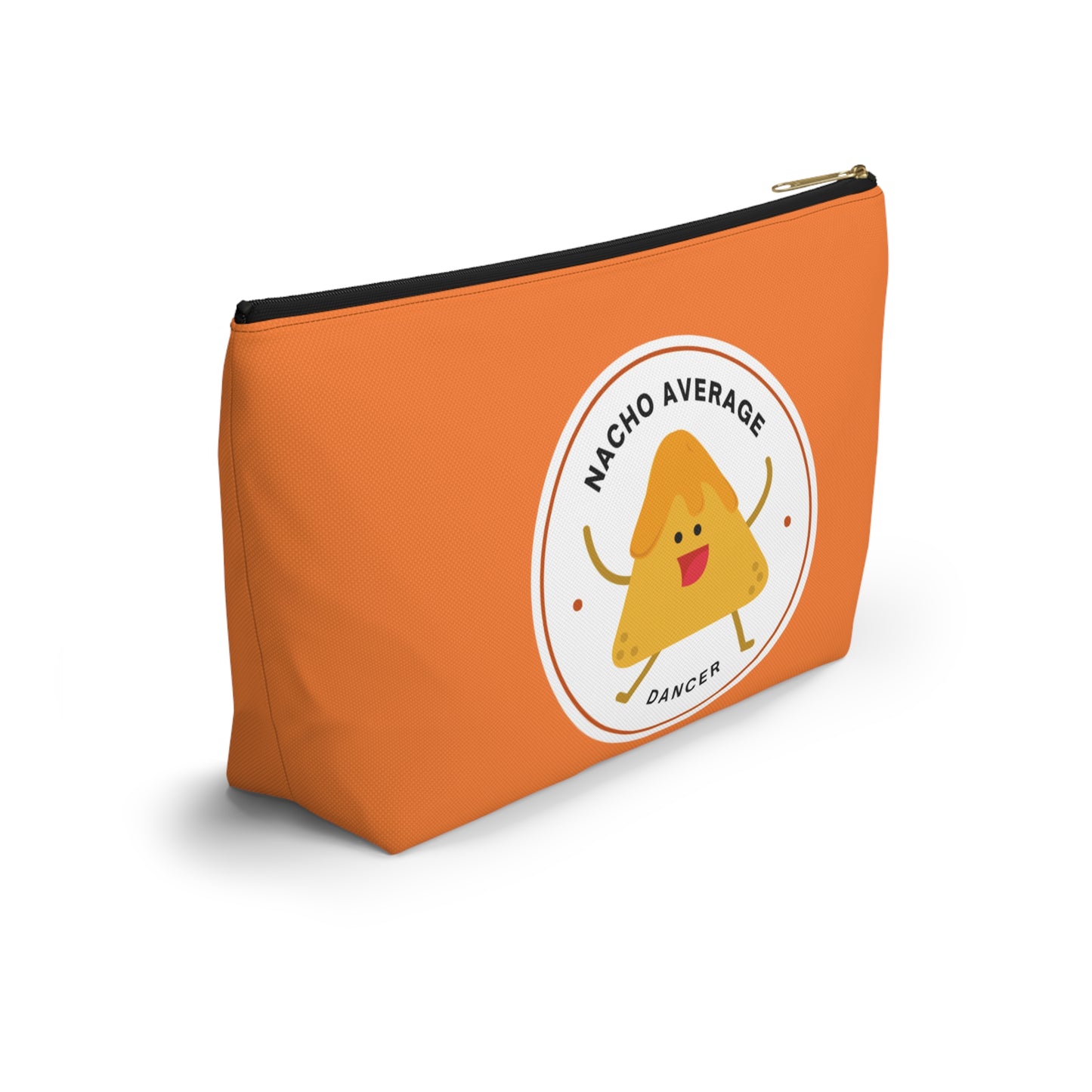 "Nacho Average Dancer" Makeup Bag – Cute Nacho Dance Graphic – Fun Dance-Themed Zipper Pouch for Cosmetics, Accessories & Gifts