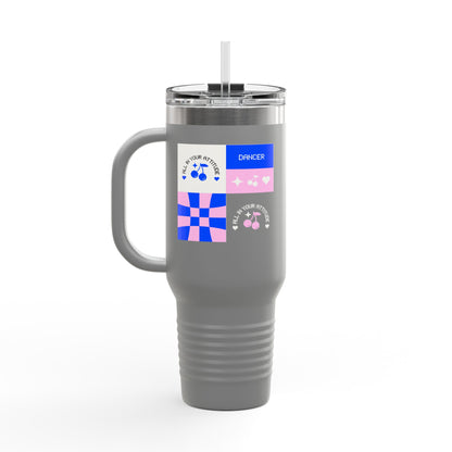 "All in Your Attitude" – 40oz Insulated Stainless Steel Travel Mug with Bold Motivational Graphic | Dance-Inspired Hydration Tumbler