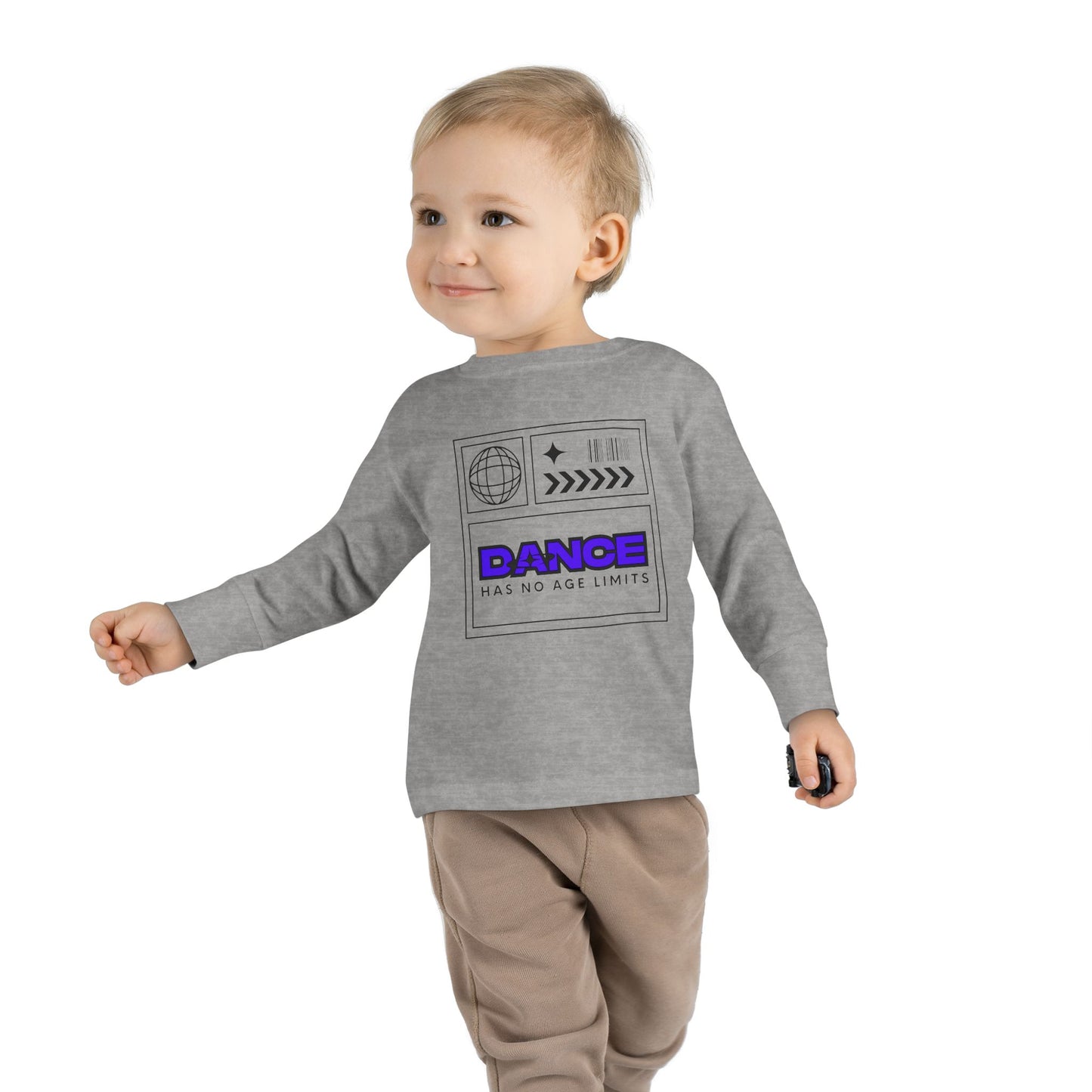 "Dance Has No Age Limits" Toddler Long Sleeve Tee – Unisex Streetwear Dance Shirt for Kids