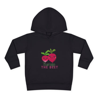 "Turnip the Beet "Toddler Pullover Hoodie – Cute Vegetable Dance Pun Graphic Fleece Sweatshirt for Kids