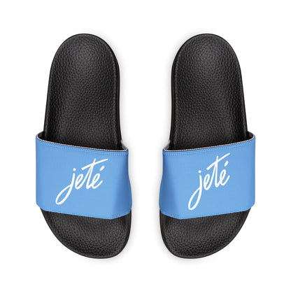 MEN'S SIZES - “Jeté” Official Logo Dance -Inspired Custom Footwear | Men’s Sandal Slides with Removable Straps