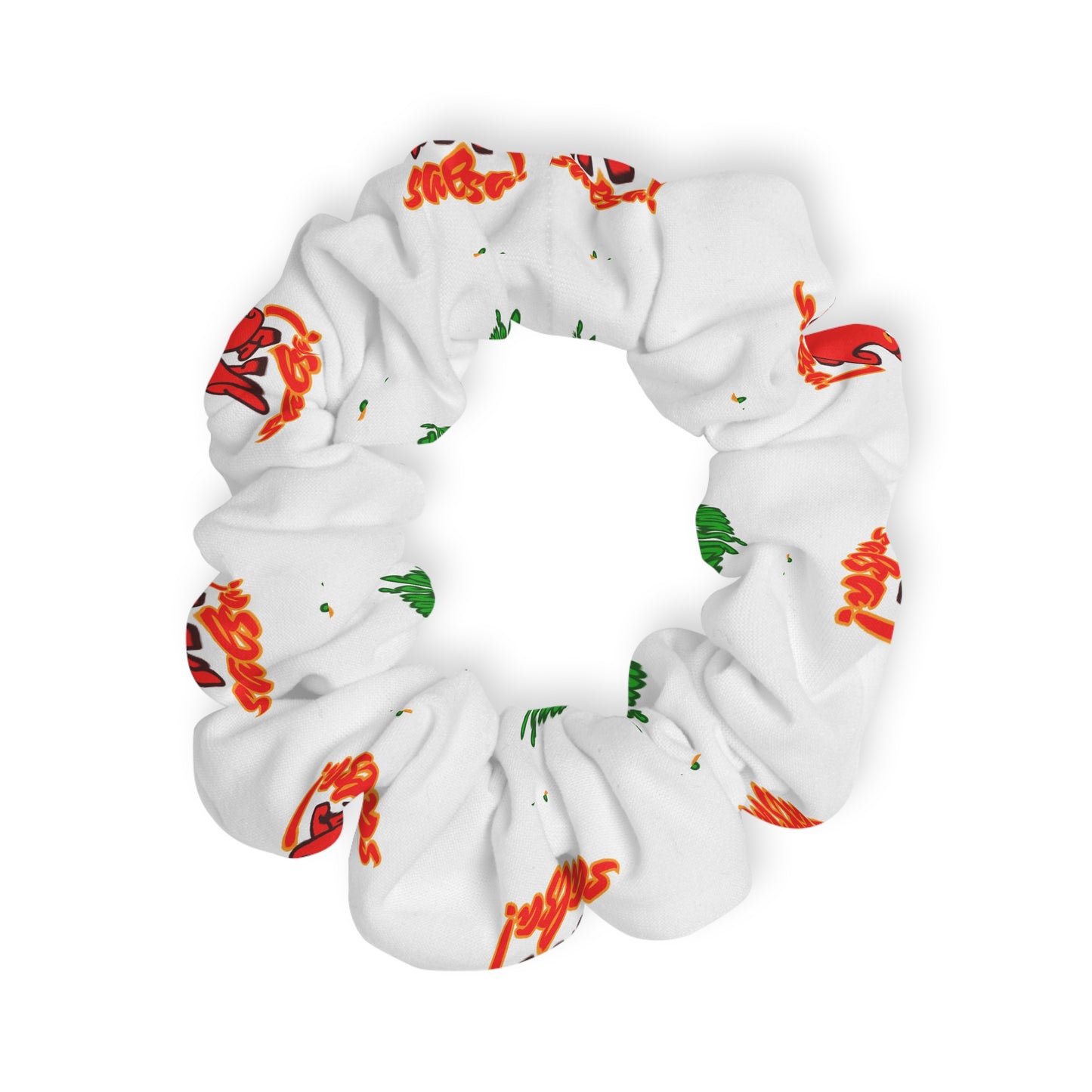 “What's a Pepper's Favorite Dance? Salsa!” Scrunchie – Funny Dance Pun Hair Accessory with Cute Pepper Graphic
