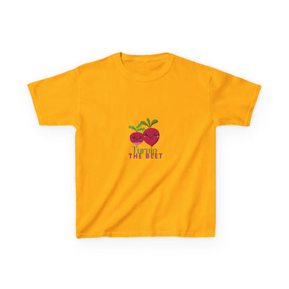 "Turnip the Beet" Youth Short Sleeve Tee – Cute Veggie Graphic Dance Pun Shirt for Kids