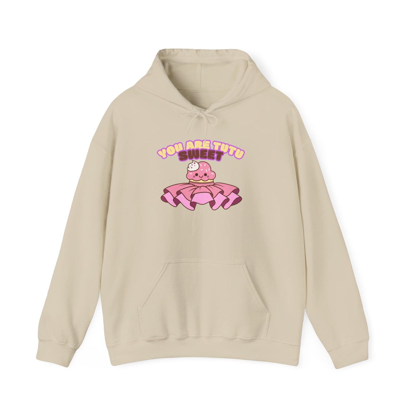 "You Are Tutu Sweet" Unisex Heavy Blend Hooded Sweatshirt – Kawaii Cupcake in Tutu Dance Graphic Hoodie for Adults and Teens