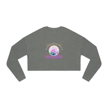 "Boogie, Hustle, Groove - Dancing" Streetwear Dance Graphic – Women’s Cropped Fleece Sweatshirt