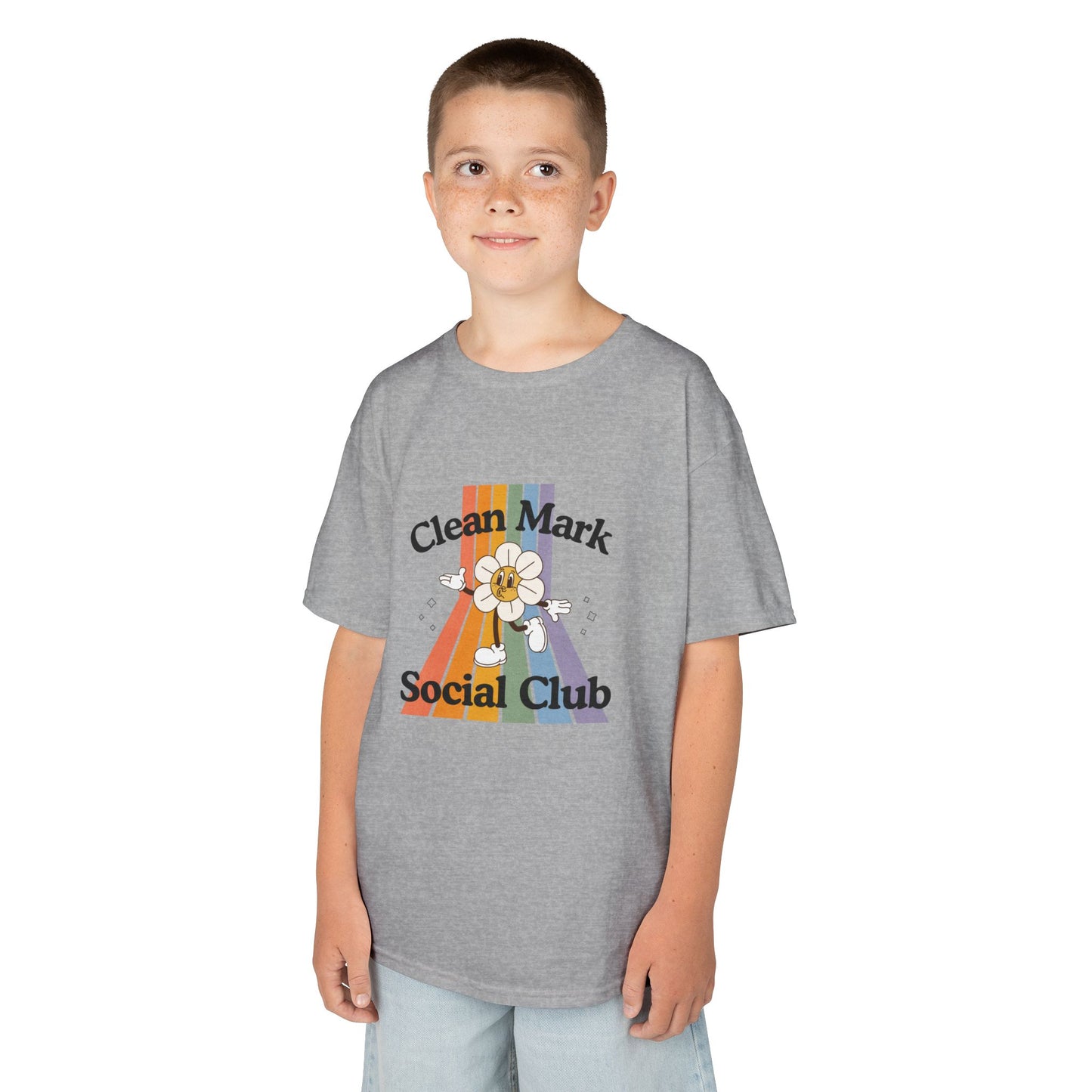 “Clean Mark Social Club” Kids Heavy Cotton™ Tee – Streetwear-Inspired Dance Graphic Tee for Kids