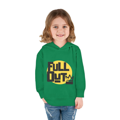 "Full Out" Toddler Pullover Hoodie – Bold Streetwear-Inspired Dance Graphic Fleece Sweatshirt for Kids