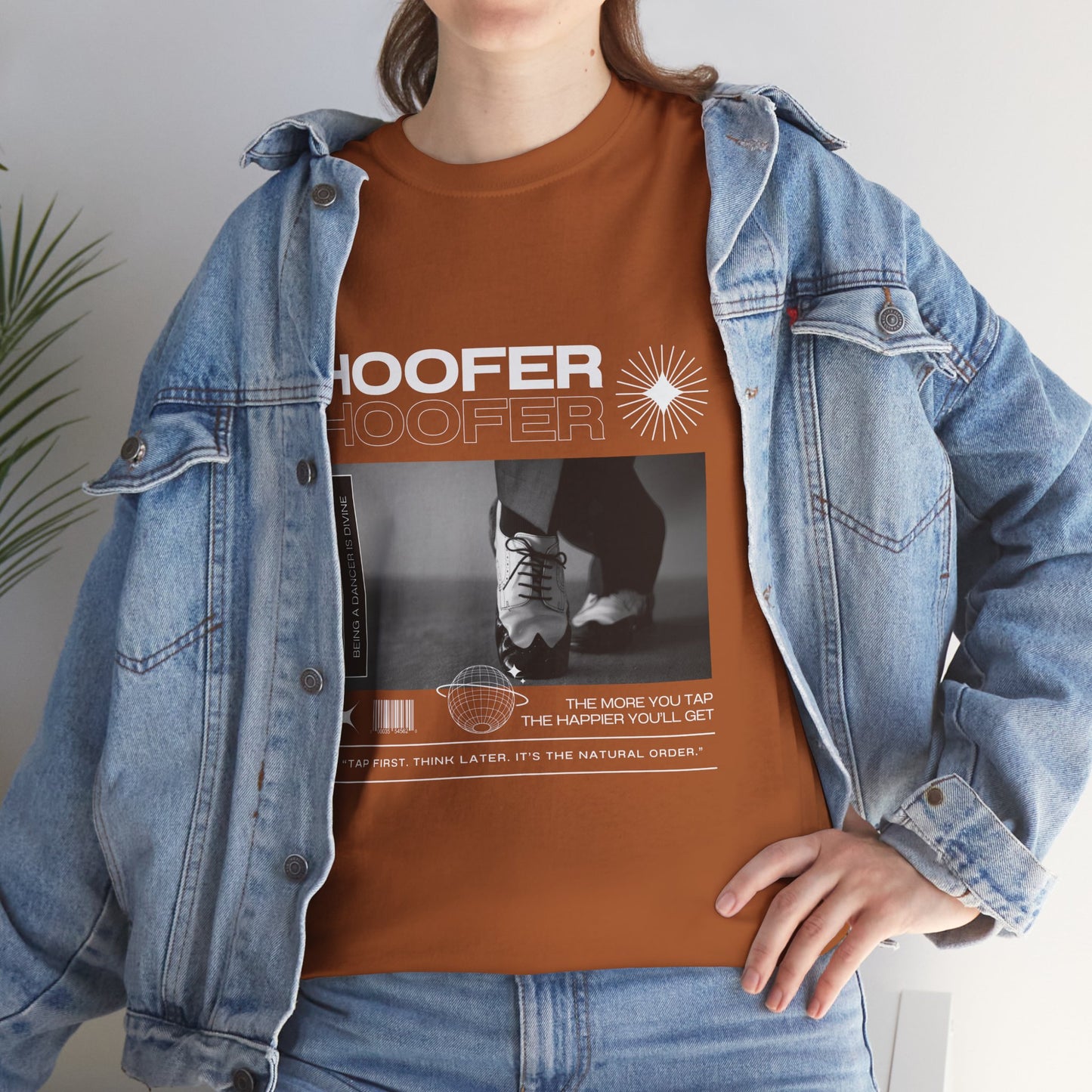 “Hoofer" Tap Dance Unisex Heavy Cotton Tee – Streetwear-Inspired Tap Shoes Graphic T-Shirt for Dancers