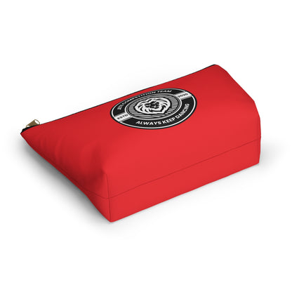 "Jeté Competition Team Always Keep Dancing" Makeup Bag – Collegiate-Inspired Dance Graphic – Team Dance Zipper Pouch for Cosmetics, Accessories & Recital Gifts