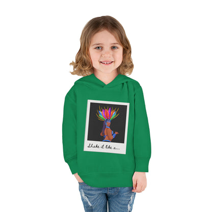 "Shake It Like a..." Toddler Pullover Hoodie – Carnival Samba Dancer Graphic Fleece Sweatshirt for Kids