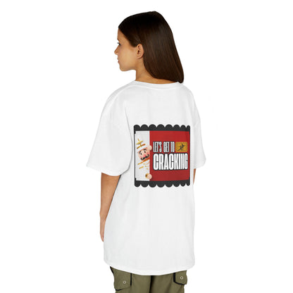 “Let’s Get to Cracking” YOUTH Back Print Tee + Nutcracker 2025 Front – Youth T-shirt | Ballet Holiday Dance Tee