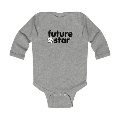 "Future Star” Infant Long Sleeve Bodysuit - Cute Danced-Themed Baby One-Piece for Little Performers and Rising Stars