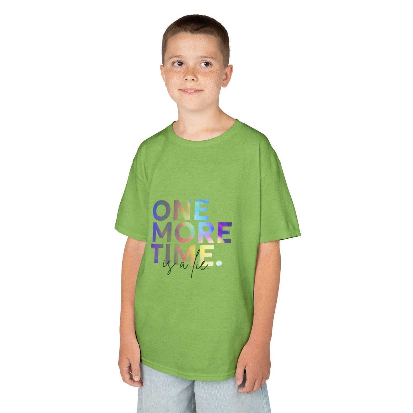 “One More Time is a Lie” Colorful Dancer Shirt – Funny Dance Practice Saying T-Shirt for Kids - Youth Dance Graphic Tee