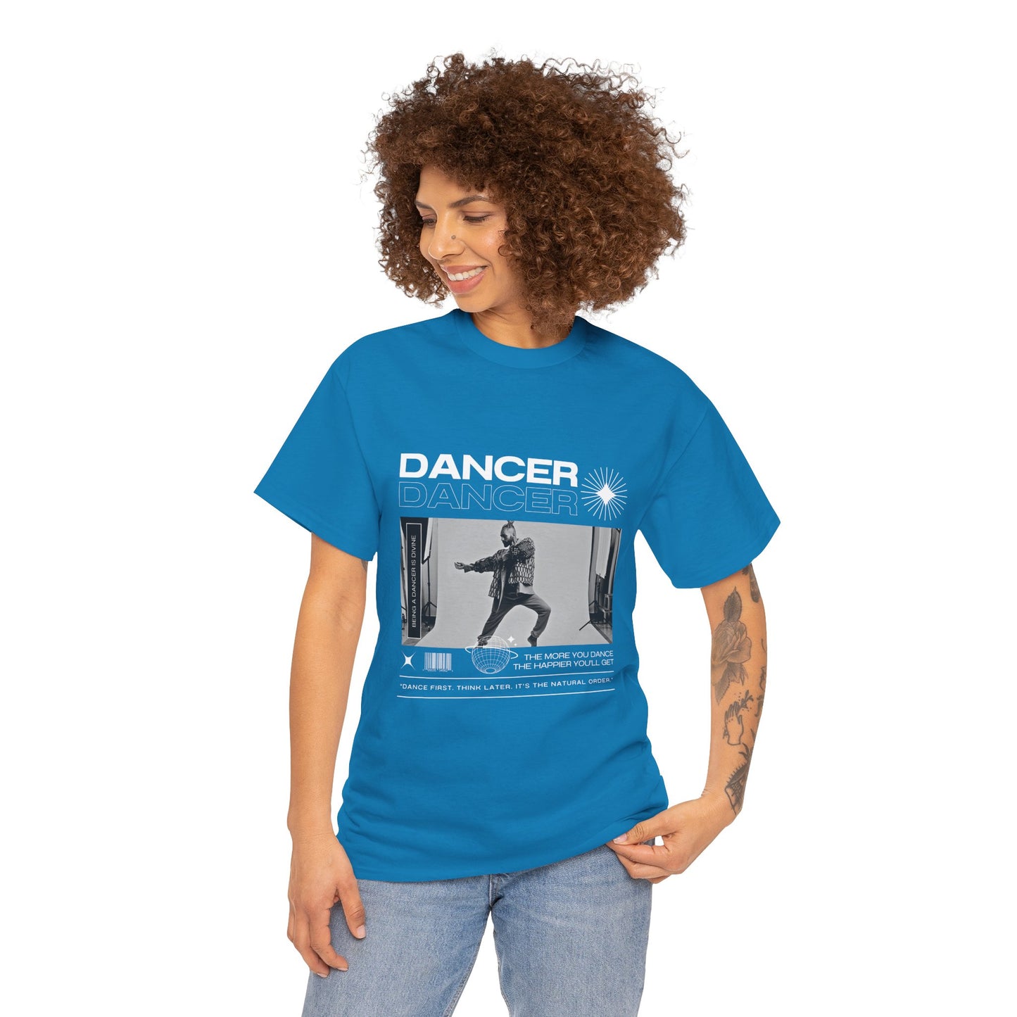 "Dancer "Jazz Pose Unisex Heavy Cotton Tee – Streetwear-Inspired Jazz Dance Graphic T-Shirt for Performers