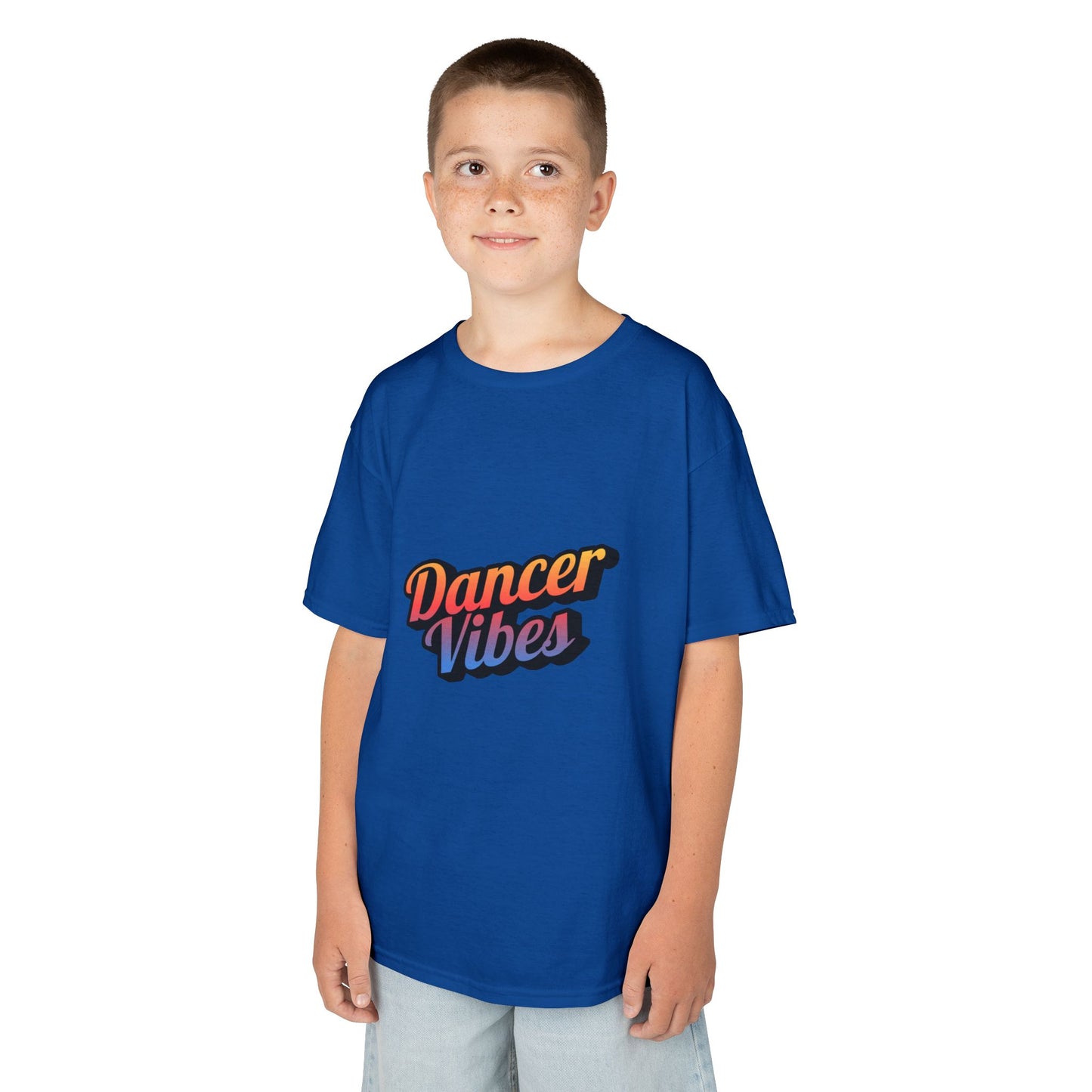 “Dancer Vibes” Colorful Graphic Tee for Kids | Dance-Themed Short Sleeve Shirt - Youth Dance T-Shirt