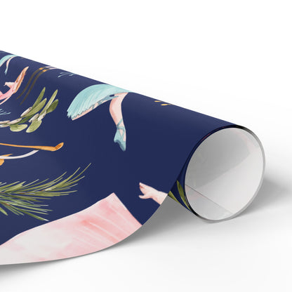 "Nutcracker Ballet" Christmas Wrapping Paper – Festive Holiday Gift Wrap with Classic Ballet Dancers & Christmas Scene Design, Perfect for Dance Lovers and Studios