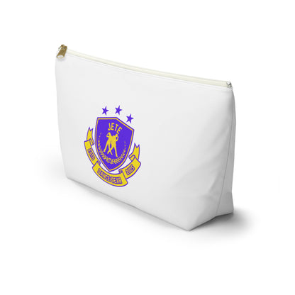 “Jeté Dance Gear" Makeup Bag – Colorful Collegiate-Inspired Dance Graphic – Stylish Zipper Pouch for Cosmetics, Accessories & Team Essentials