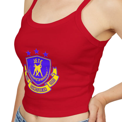 "Jeté Dance Gear" Women’s Spaghetti Strap Tank Top – Collegiate-Inspired Dancer Graphic | Stylish Studio Apparel for Dancers & Performers