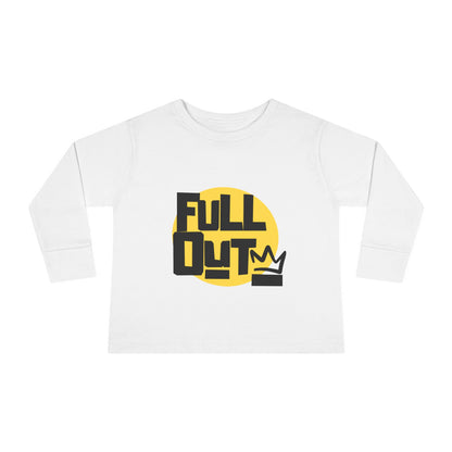 "Full Out" Toddler Dance T-Shirt – Bold Streetwear-Inspired Graphic Long Sleeve Tee for Kids