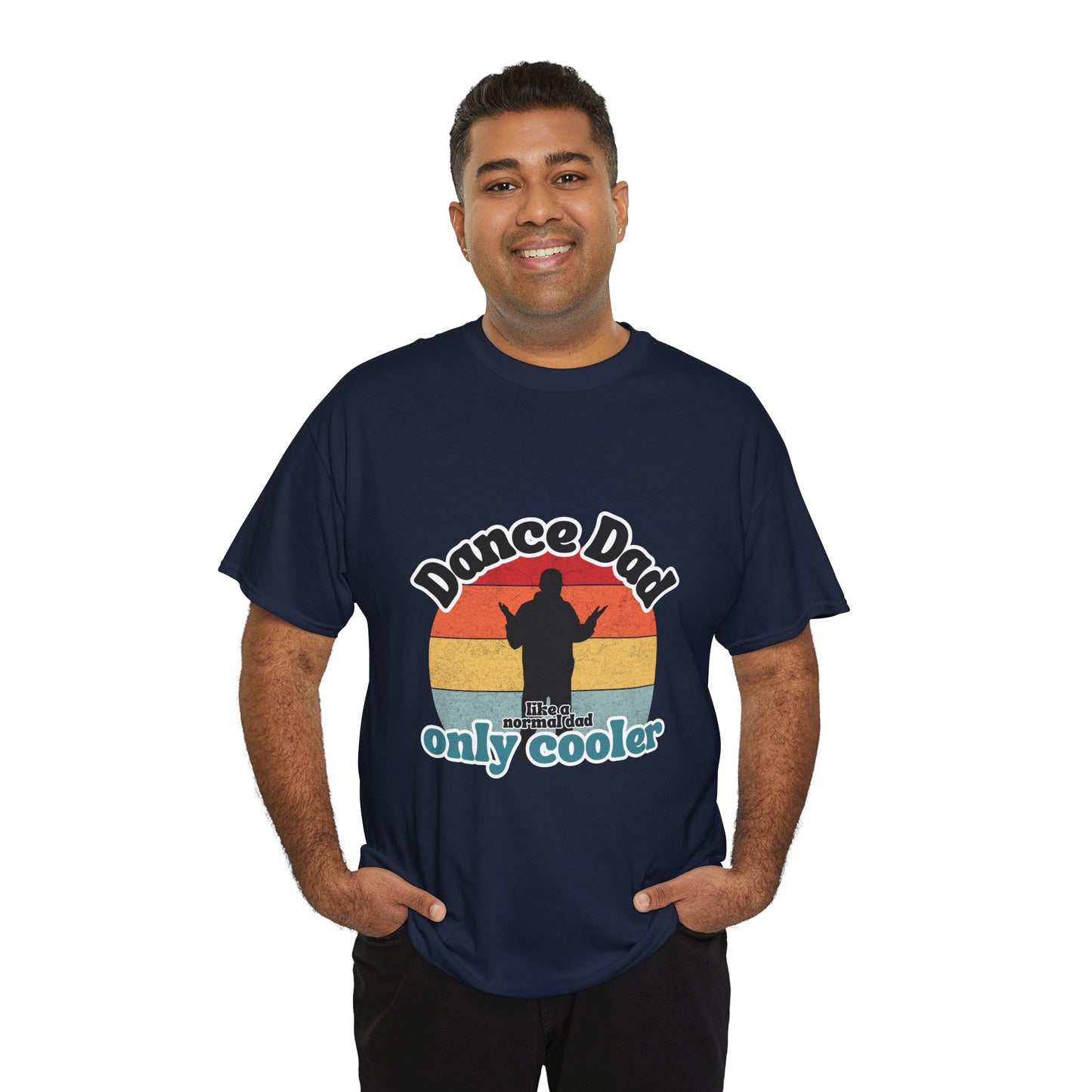 "Dance Dad" Unisex Heavy Cotton Tee – Funny Retro Dance Shirt for Cool Dads