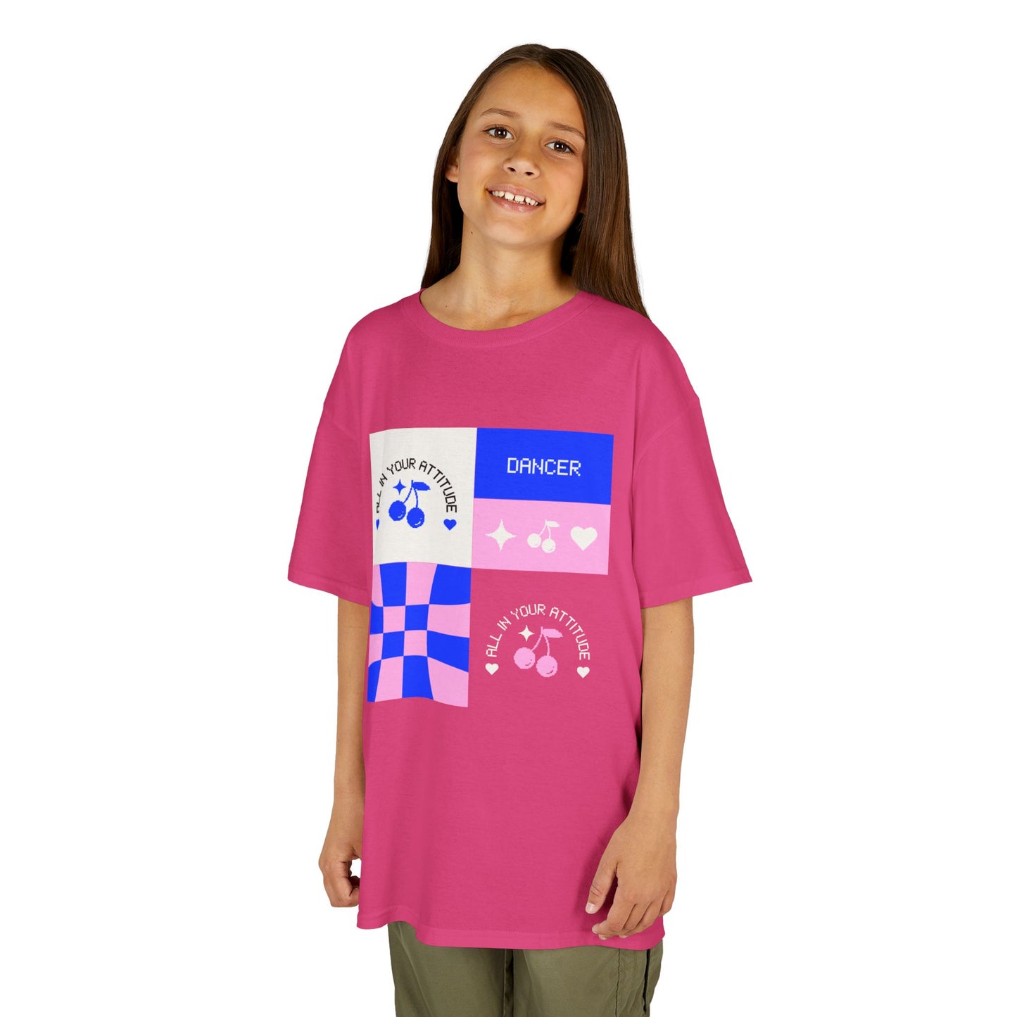 "Dancer - All in Your Attitude" Retro Graphic Tee for Kids - Youth Dance T-Shirt