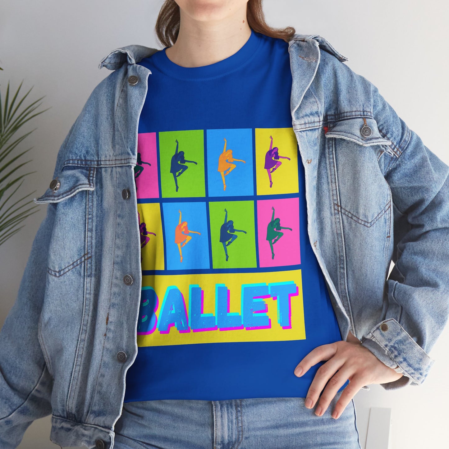 "Ballet" Pop Art Inspired Dance Graphic Unisex Heavy Cotton Tee – Artistic Ballet Dancer T-Shirt for Dance Lovers