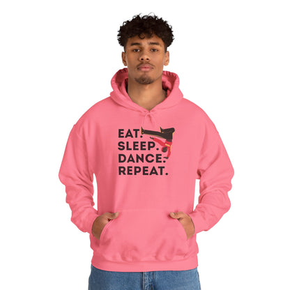 "Eat Sleep Dance Repeat" Unisex Dance Hoodie – Bold B-Boy Streetwear Sweatshirt