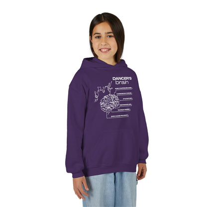 “Dancer’s Brain” Unisex Youth Hoodie with Funny Dance Brain Graphic – Personalized Dance Hoodie for Kids & Teens, Custom Name or Studio Option