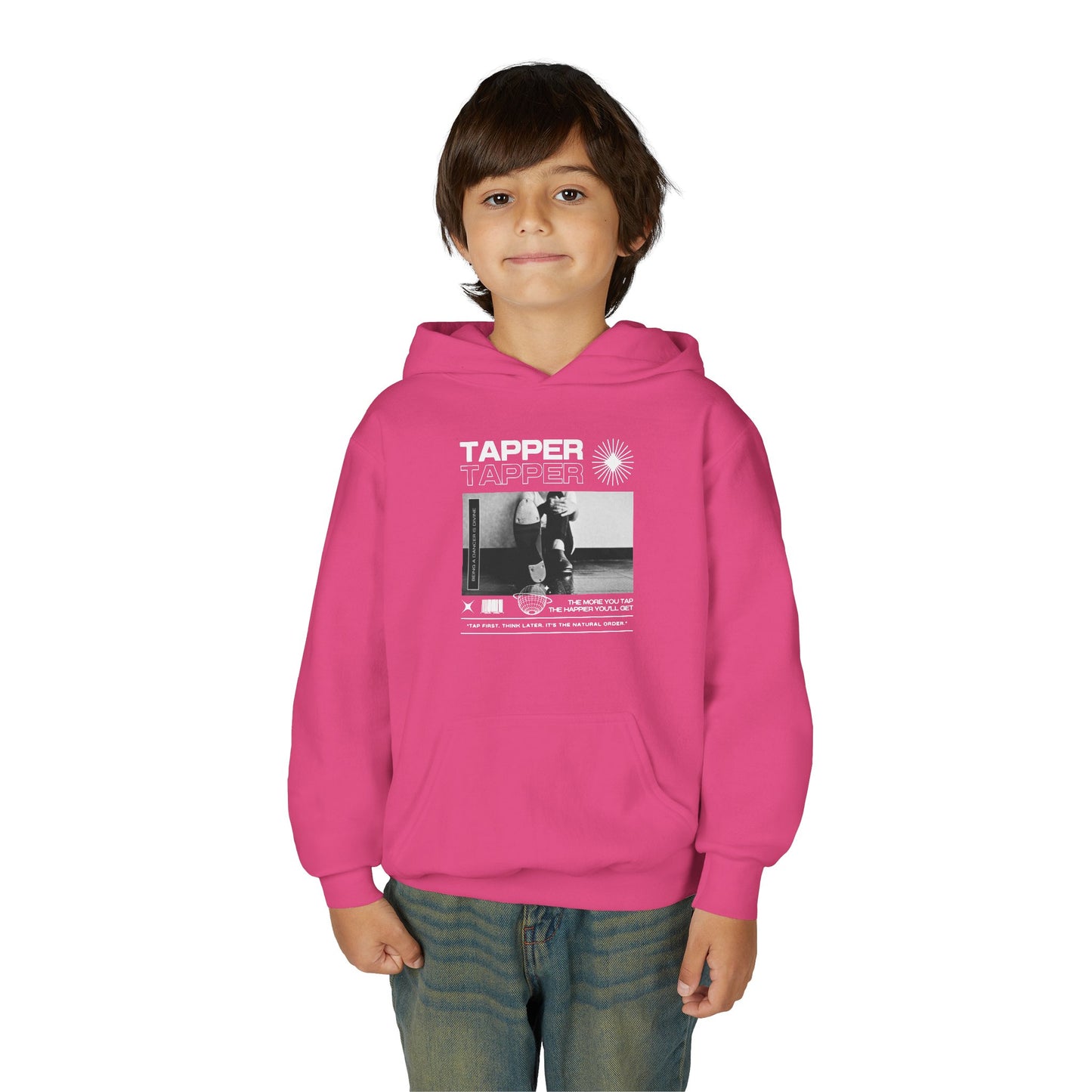 “Tapper” Tap Shoes Streetwear Graphic | Unisex Youth Hoodie – Tap Dance Hoodie for Kids & Young Performers