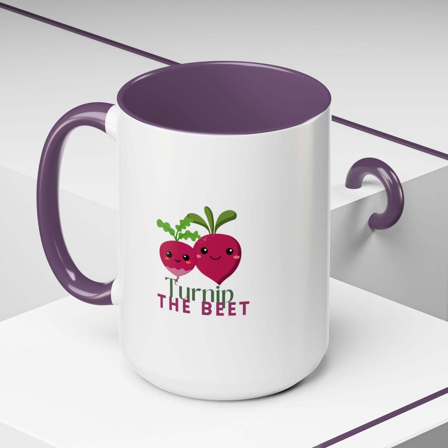 "Turnip the Beet" Accent Coffee Mug – Funny Dance Pun Ceramic Mug for Dancers and Music Lovers