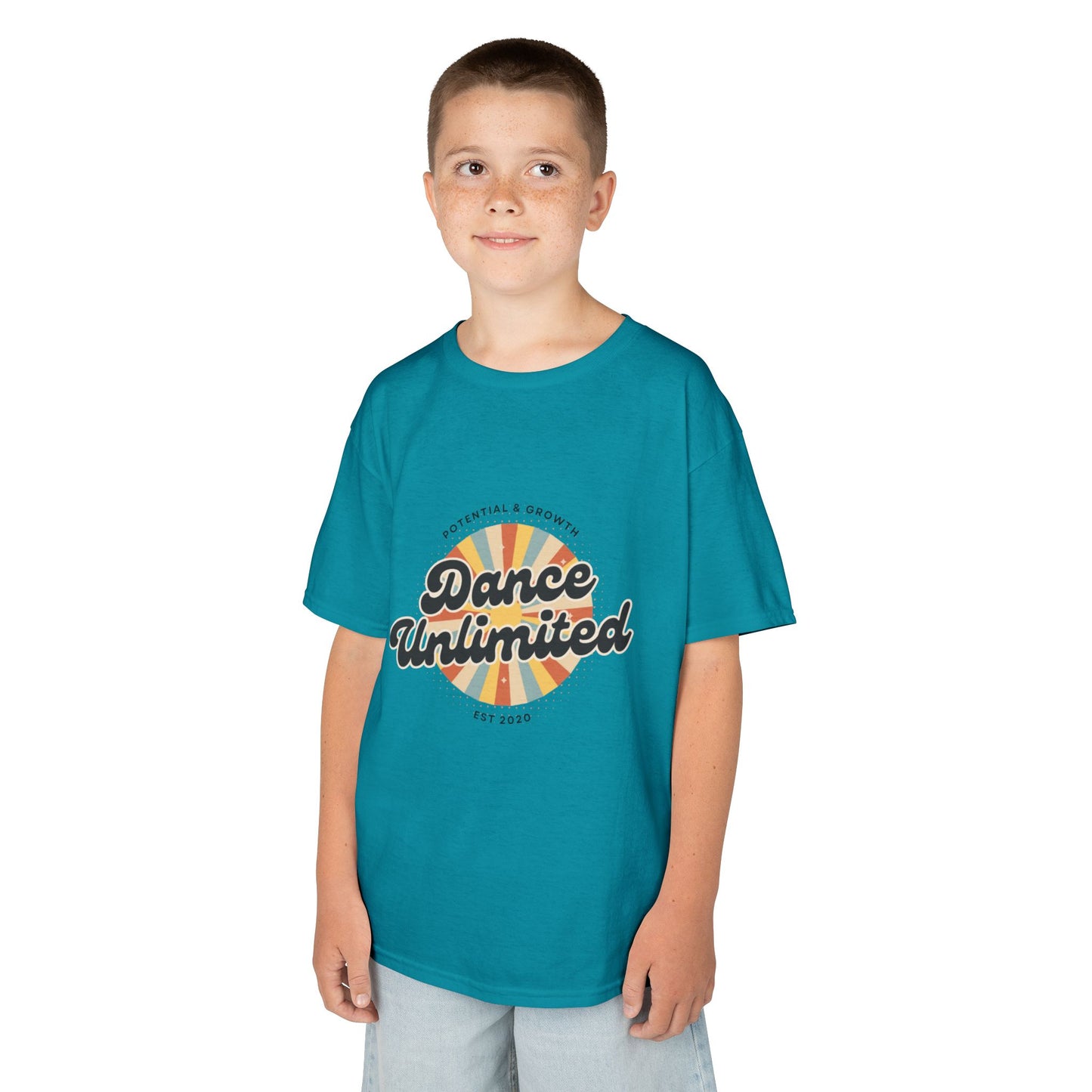 “Dance Unlimited: Potential & Growth” Retro Graphic T-Shirt for Kids – Motivational Dance Shirt - Youth Dance Inspiration Tee
