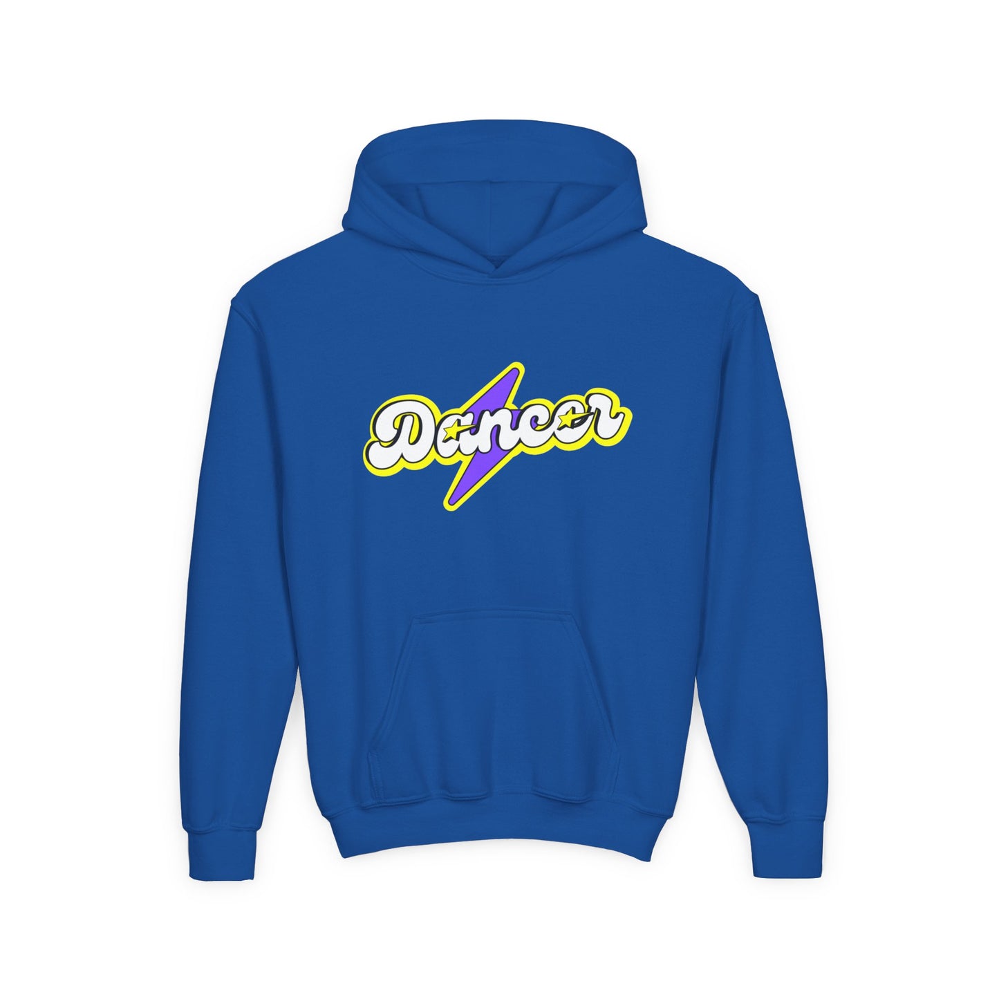 "Dancer" Youth Hooded Sweatshirt – Superhero-Inspired Dance Graphic Fleece Hoodie for Kids and Teens
