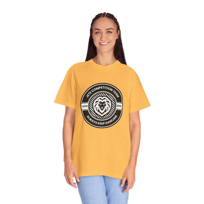 "Jeté Competition Team,  Always Keep Dancing" Unisex Garment-Dyed T-Shirt – Collegiate-Style Dance Graphic Tee – Shirt for Dancers & Teams