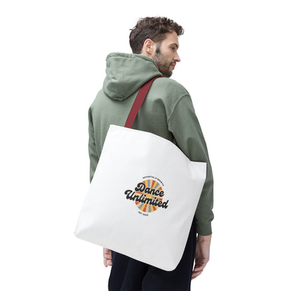 "Dance Unlimited, Potential & Growth" Canvas Tote Bag – Retro Graphic Dance Bag | Stylish Reusable Dance Tote for Dancers & Dance Moms