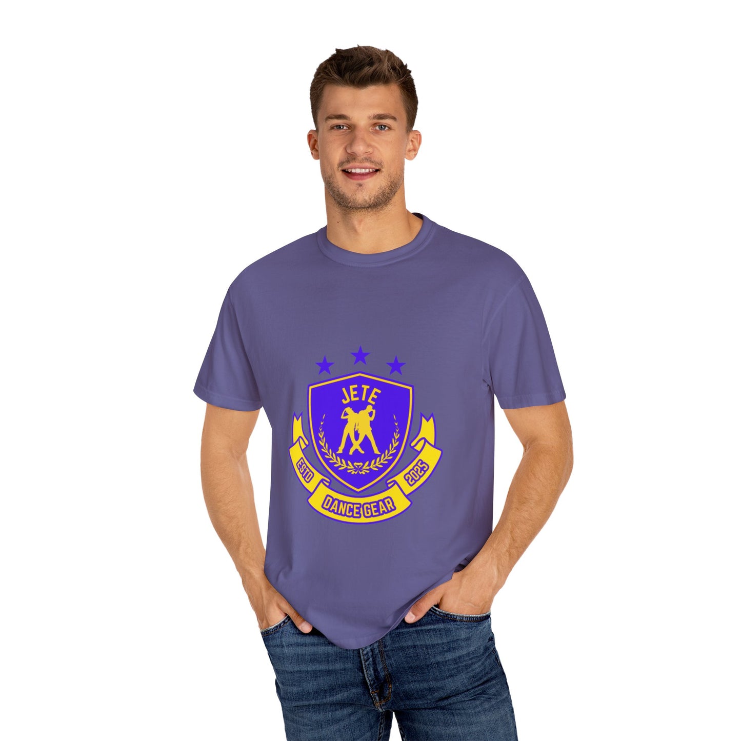 "Jeté Dance Gear" Unisex Garment-Dyed T-Shirt – Collegiate-Style Graphic Tee – Dance Apparel for Dancers & Performers