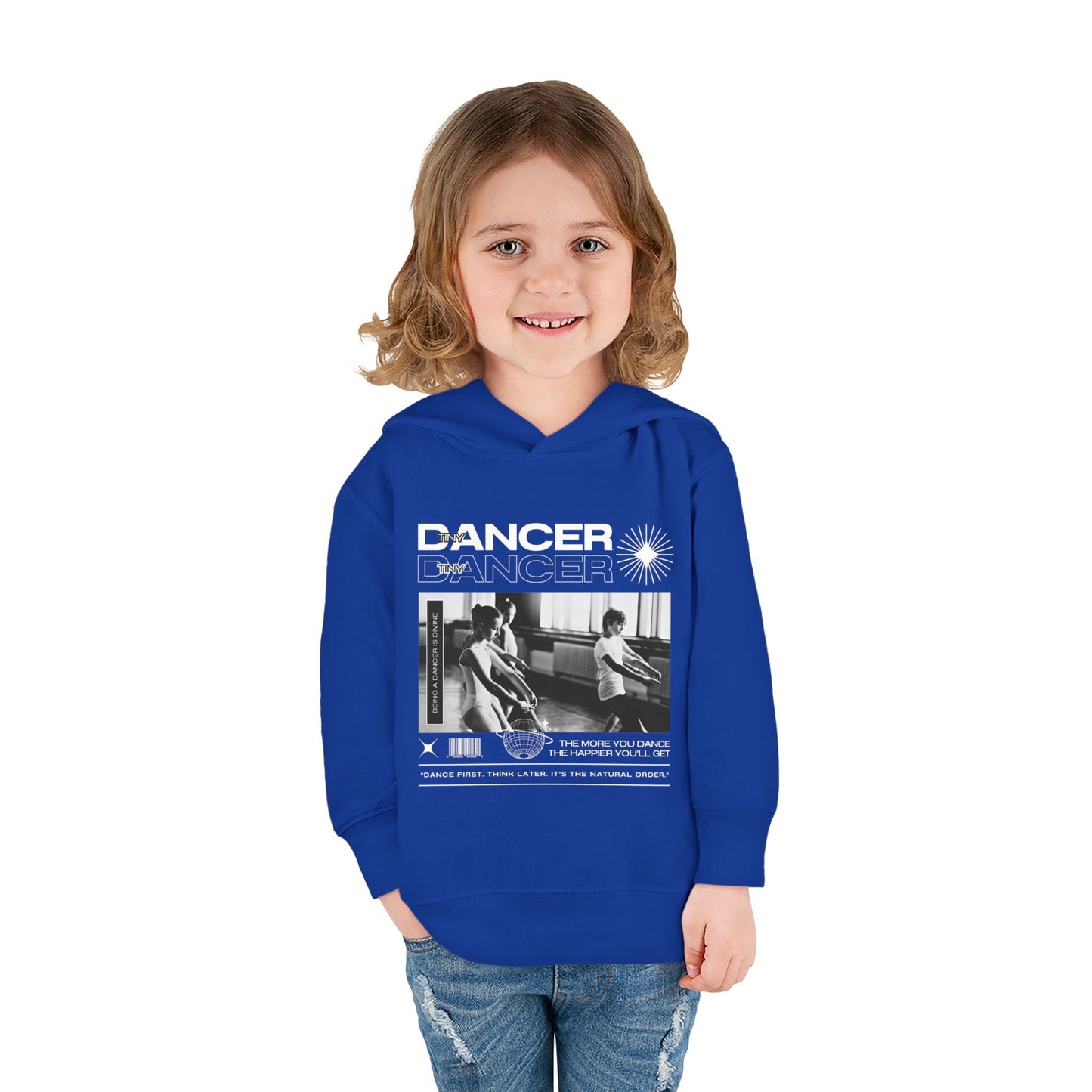 “Dancer” Toddler Pullover Hoodie – Streetwear-Inspired Ballet Class Graphic Sweatshirt for Kids”