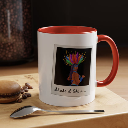 "Shake It Like a..." Accent Coffee Mug – Fun Dance Quote Ceramic Mug for Dancers and Music Lovers