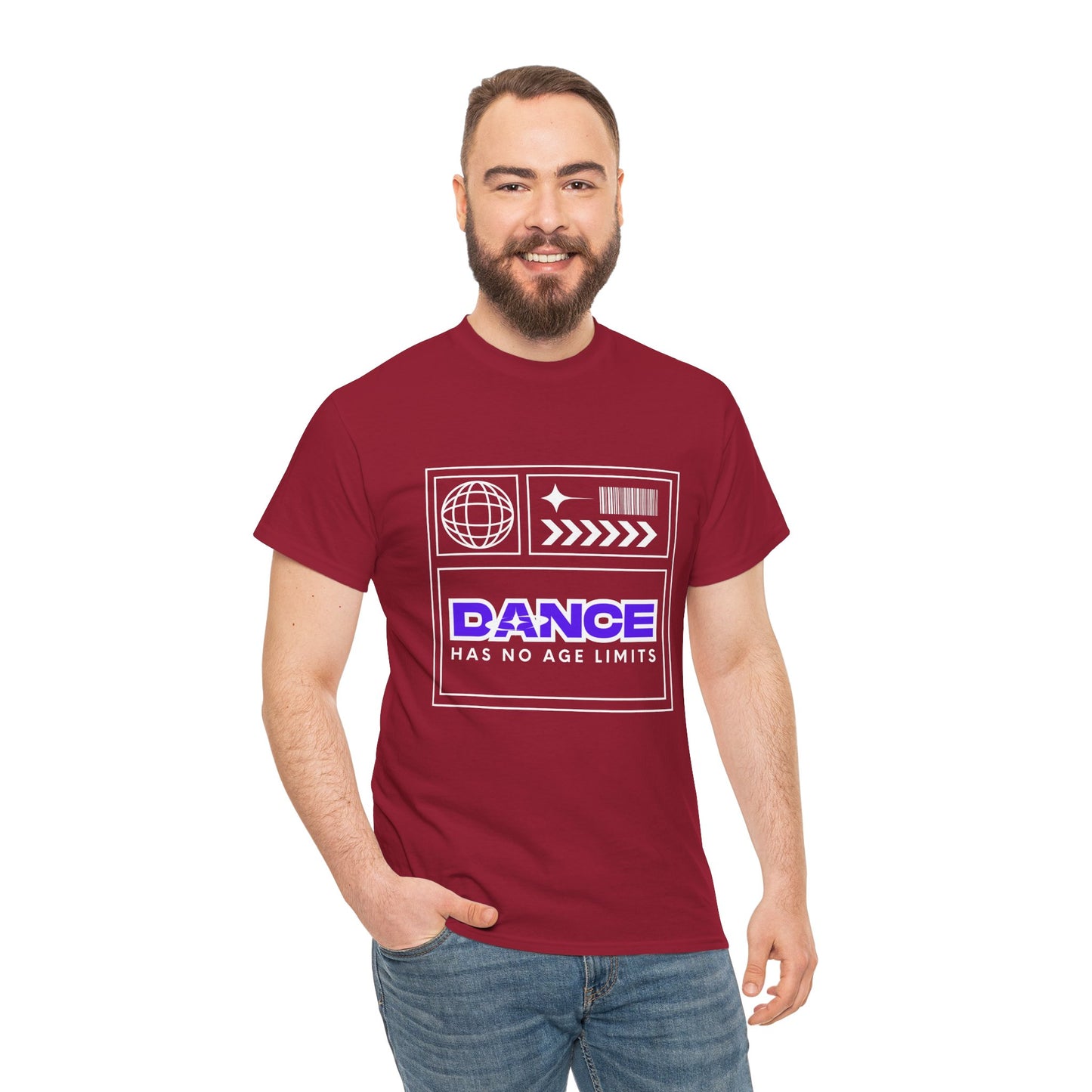 "Dance Has No Age Limits" Unisex Heavy Cotton T-Shirt – Streetwear Graphic Tee for Dancers of All Ages