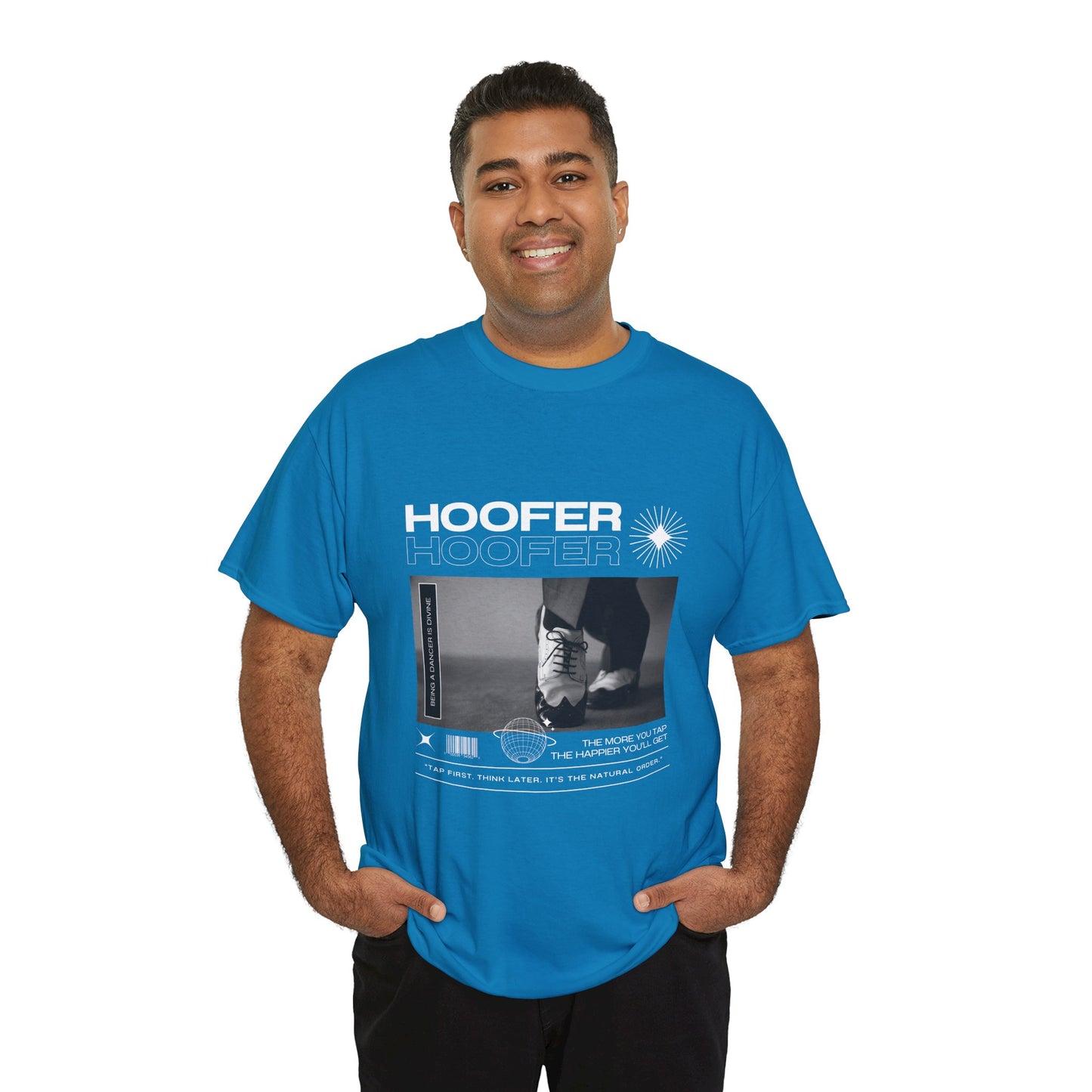 “Hoofer" Tap Dance Unisex Heavy Cotton Tee – Streetwear-Inspired Tap Shoes Graphic T-Shirt for Dancers