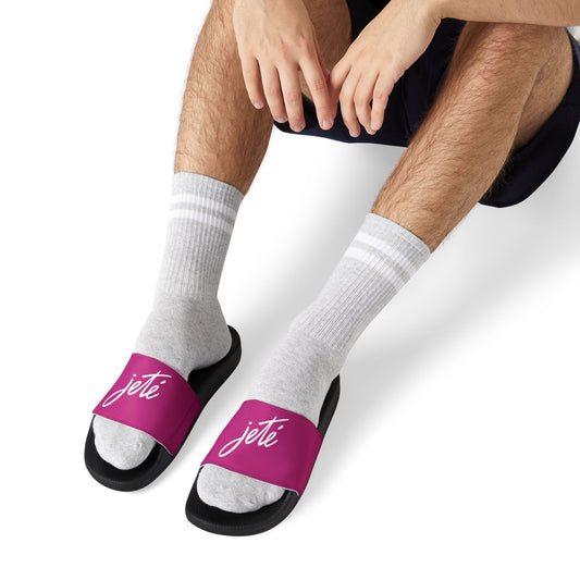 MEN'S SIZES - “Jeté” Official Logo Dance -Inspired Custom Footwear | Men’s Sandal Slides with Removable Straps