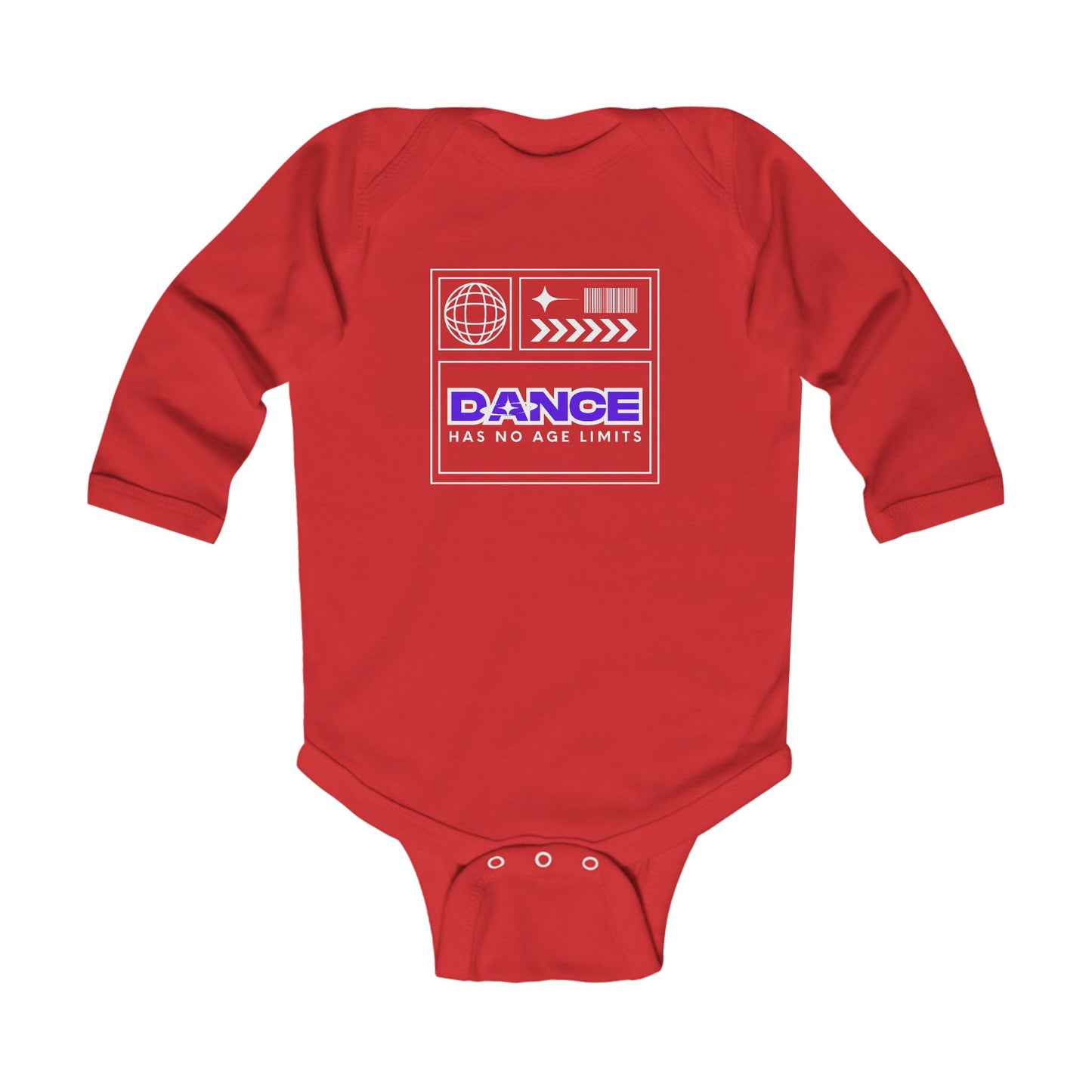 "Dance Has No Age Limits" Streetwear Dance Graphic – Infant Long Sleeve Bodysuit