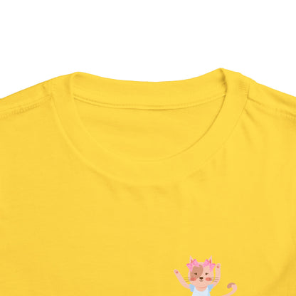 “Every Meow & Then I Dance” Adorable Dancing Cat Graphic | Cute Cat Dance T-Shirt for Toddlers & Little Ballet Lovers - Toddler Short Sleeve Tee