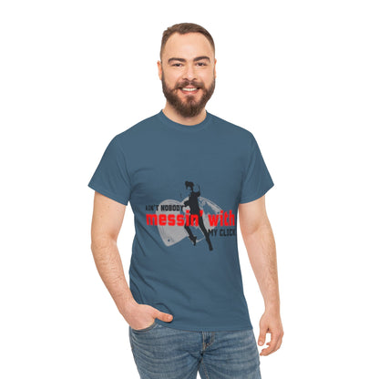 "Ain’t Nobody Messin’ With My Click" Tap Dance Tee – Unisex Heavy Cotton T-Shirt with Taps & Dancer Graphic